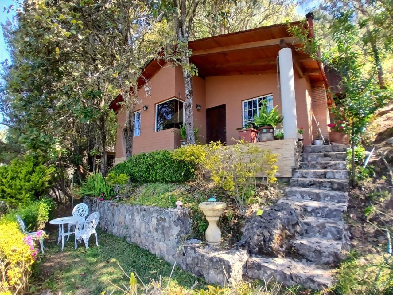 Cabana Con Banera Y Chimeneas En Puesta De Sol El Pacifico 외부 사진
